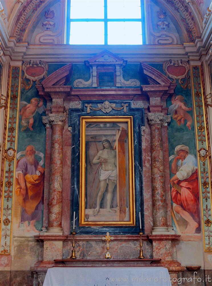 Vimercate (Monza e Brianza, Italy) - The back wall of the Chapel of the Savior in the Sanctuary of the Blessed Virgin of the Rosary
